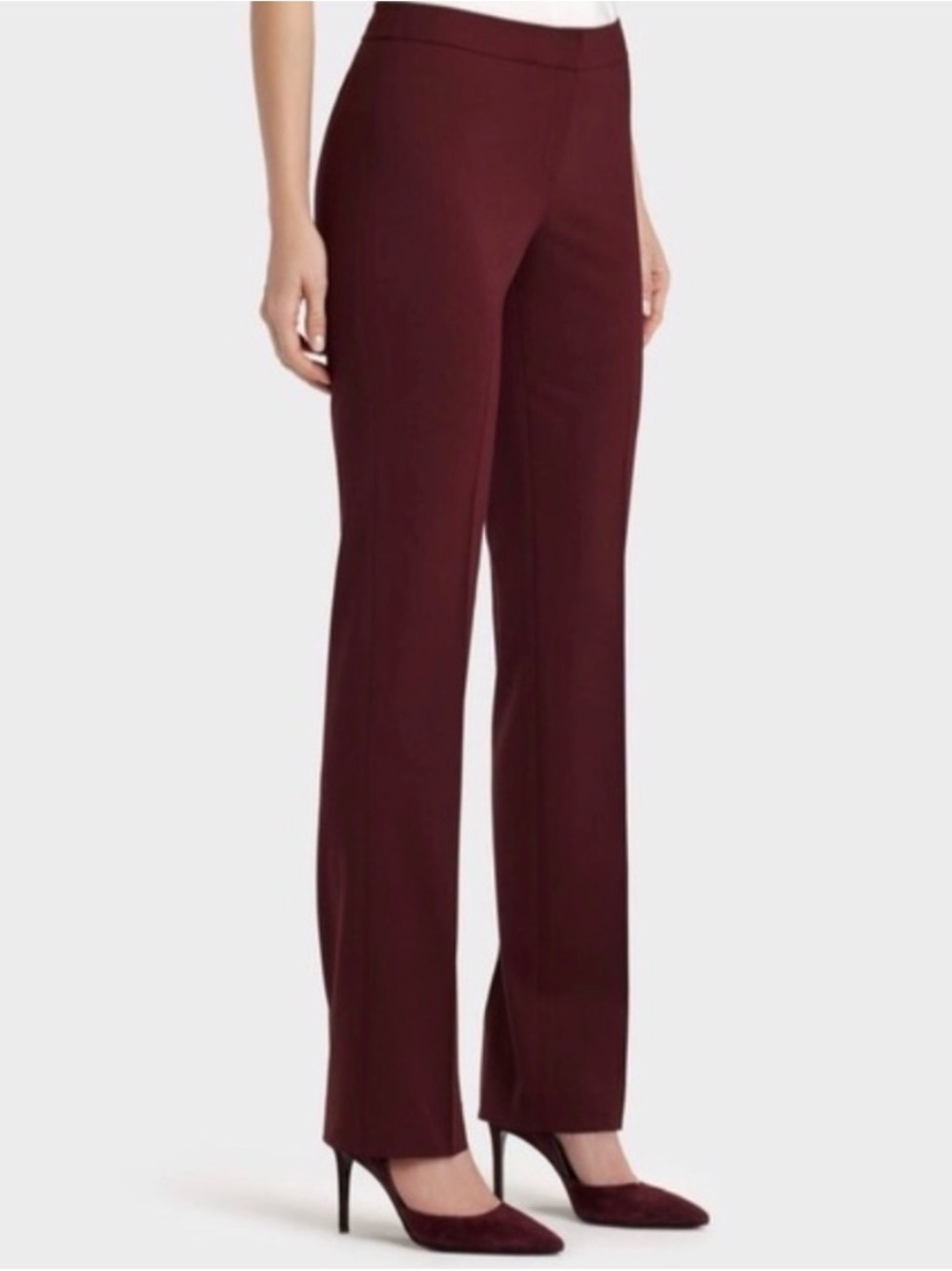 Lafayette 148 The Barrow Pant Trouser Merlot Red